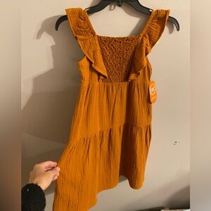 Wonder Nation little girls size medium (7-8) cotton crotchet dress- NWT